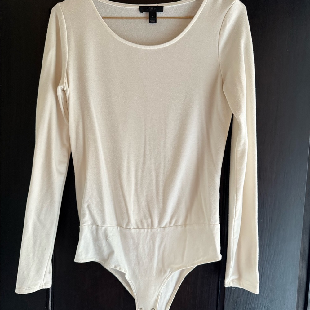 J Crew White Cream Long Sleeve Bodysuit